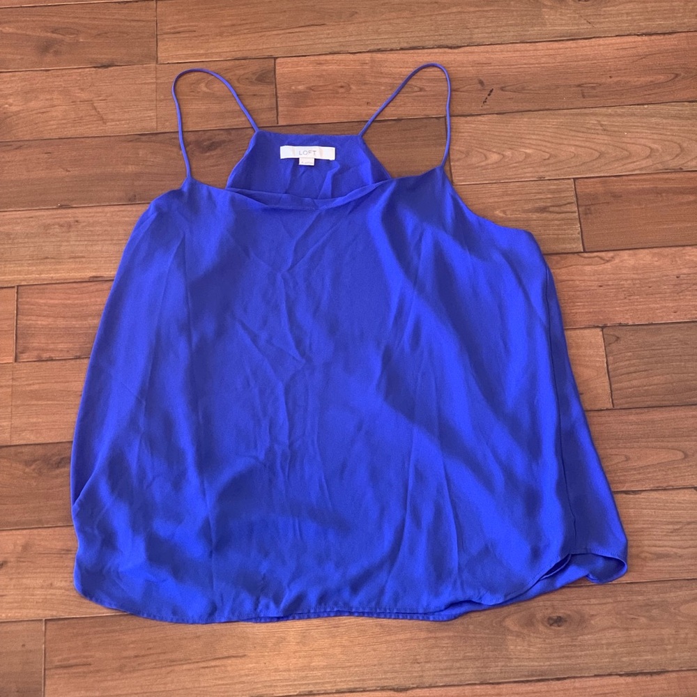 Ann Taylor LOFT blue racerback tanks